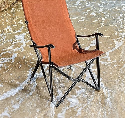 Miniatura 3 de Silla plegable para exteriores silla de campamento silla de aleación de aluminio taburete de pesca portátil silla de playa casual color café-2