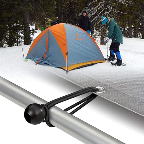 Miniatura 6 de BetterJonny - 50 cuerdas elásticas de bolas, cuerda elástica de 6 pulgadas con bolas, reutilizable, resistente para toldos, campamentos, lonas de