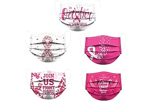 50 Pcs Breast Cancer Awareness Disposable Face Masks