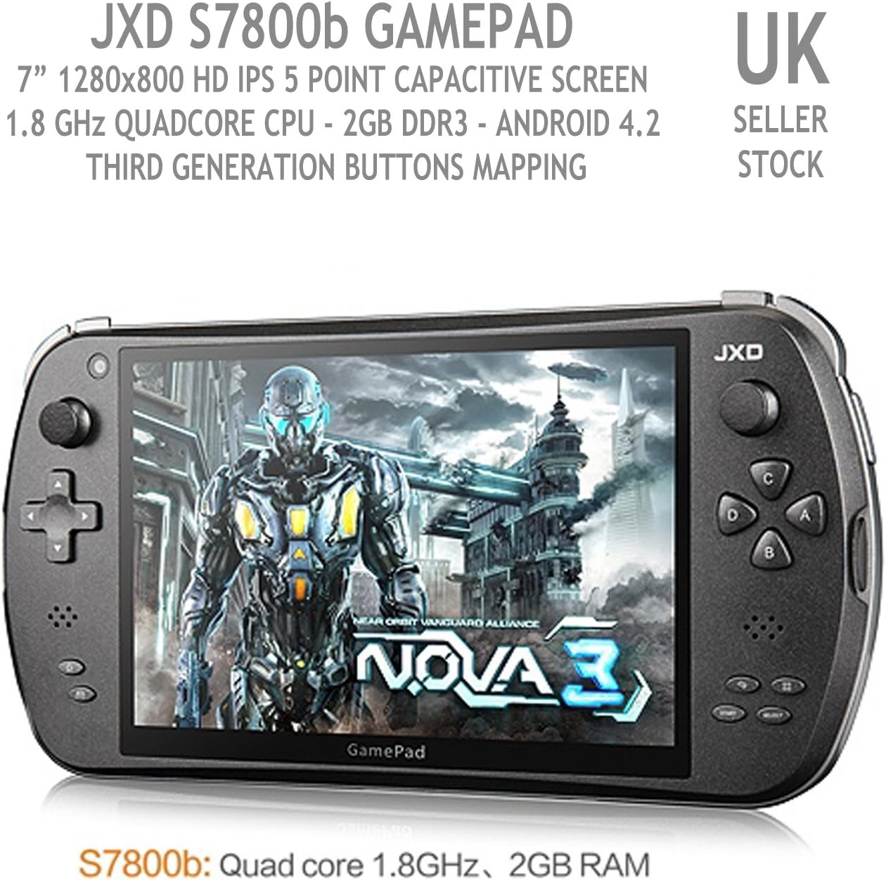 JXD S7800 RK3188 Quad Core Game Pad 3 Console Android 4.2 Tablet 16GB ROM
