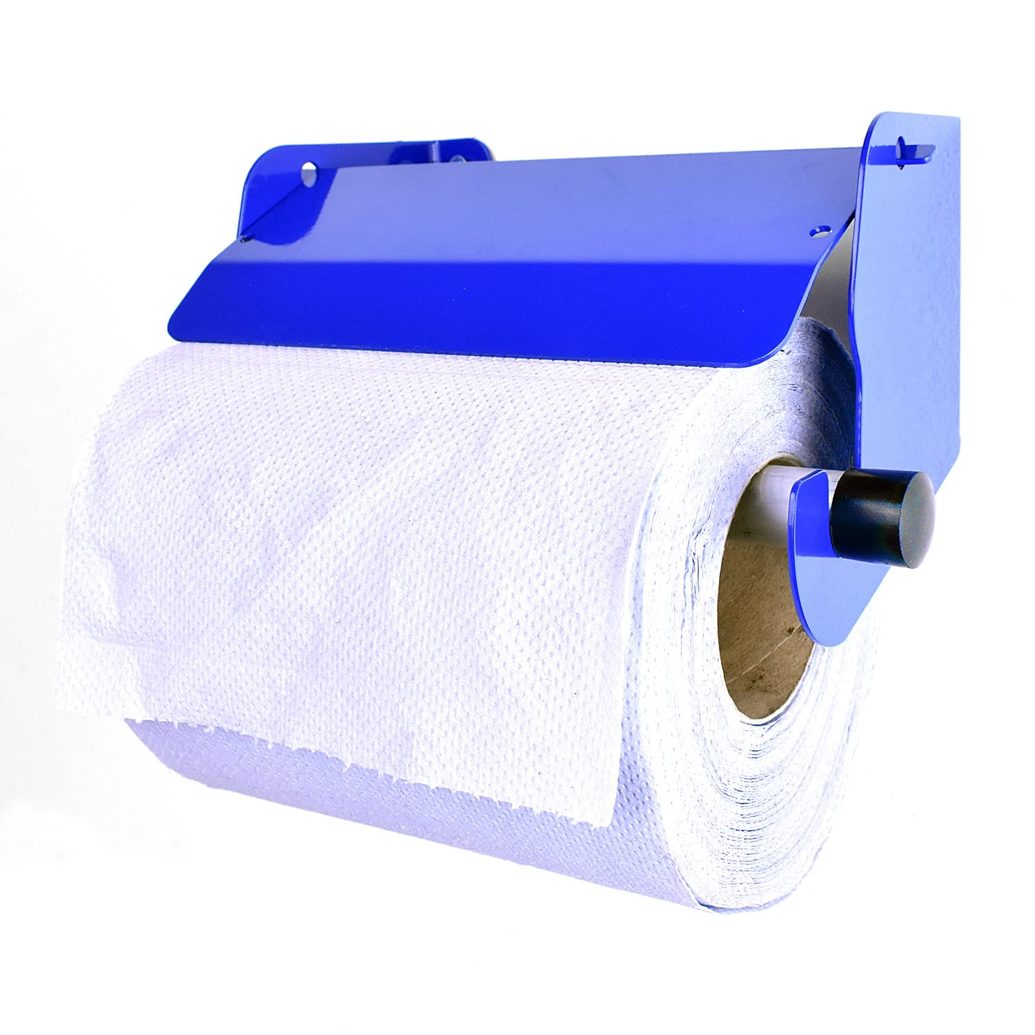 Dispensador de papel y rollo azul con freno