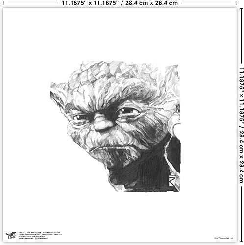 Miniatura 3 de Trends International Gallery Pops Star Wars Saga - Paquete de arte de pared de bocetos Jedi Master (3 unidades)