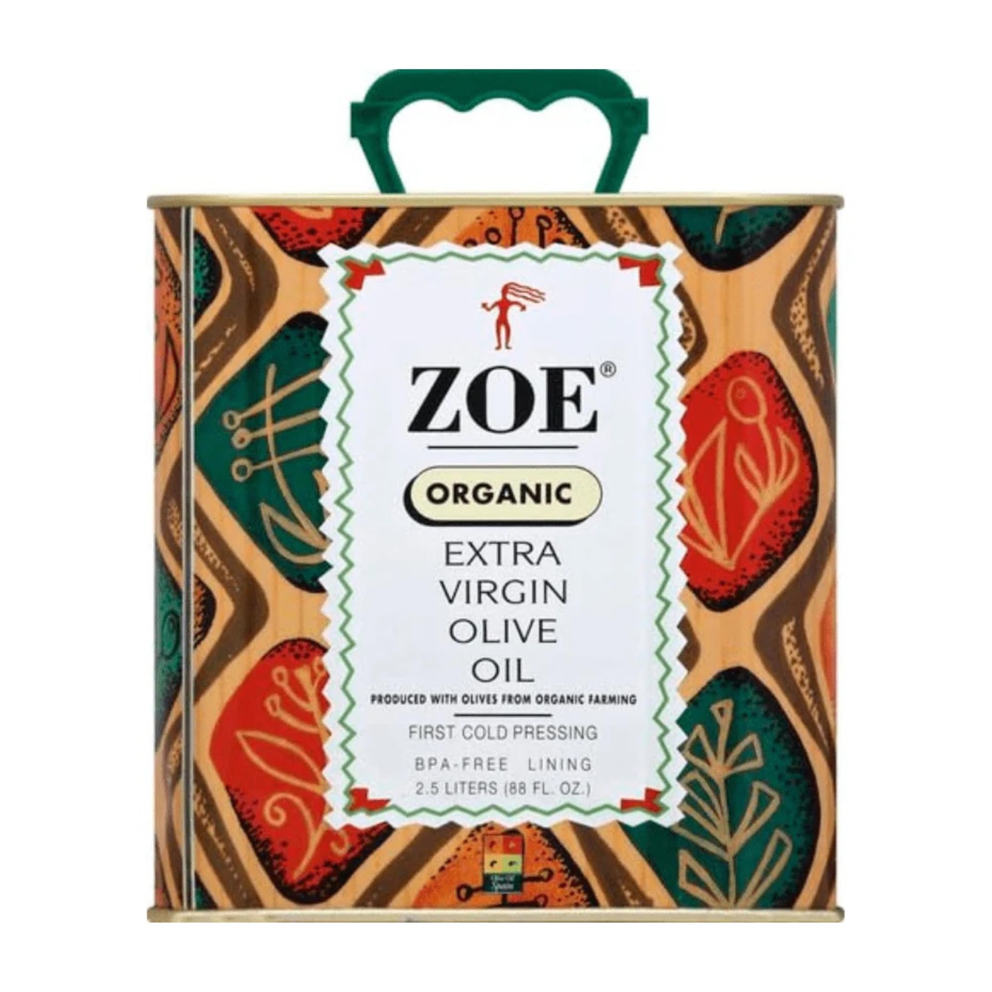 Zoe Organic Extra Virgin Olive Oil, 2.5 Liters