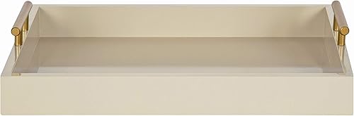 Miniatura 2 de Kate and Laurel - Bandeja decorativa de madera con asas de metal