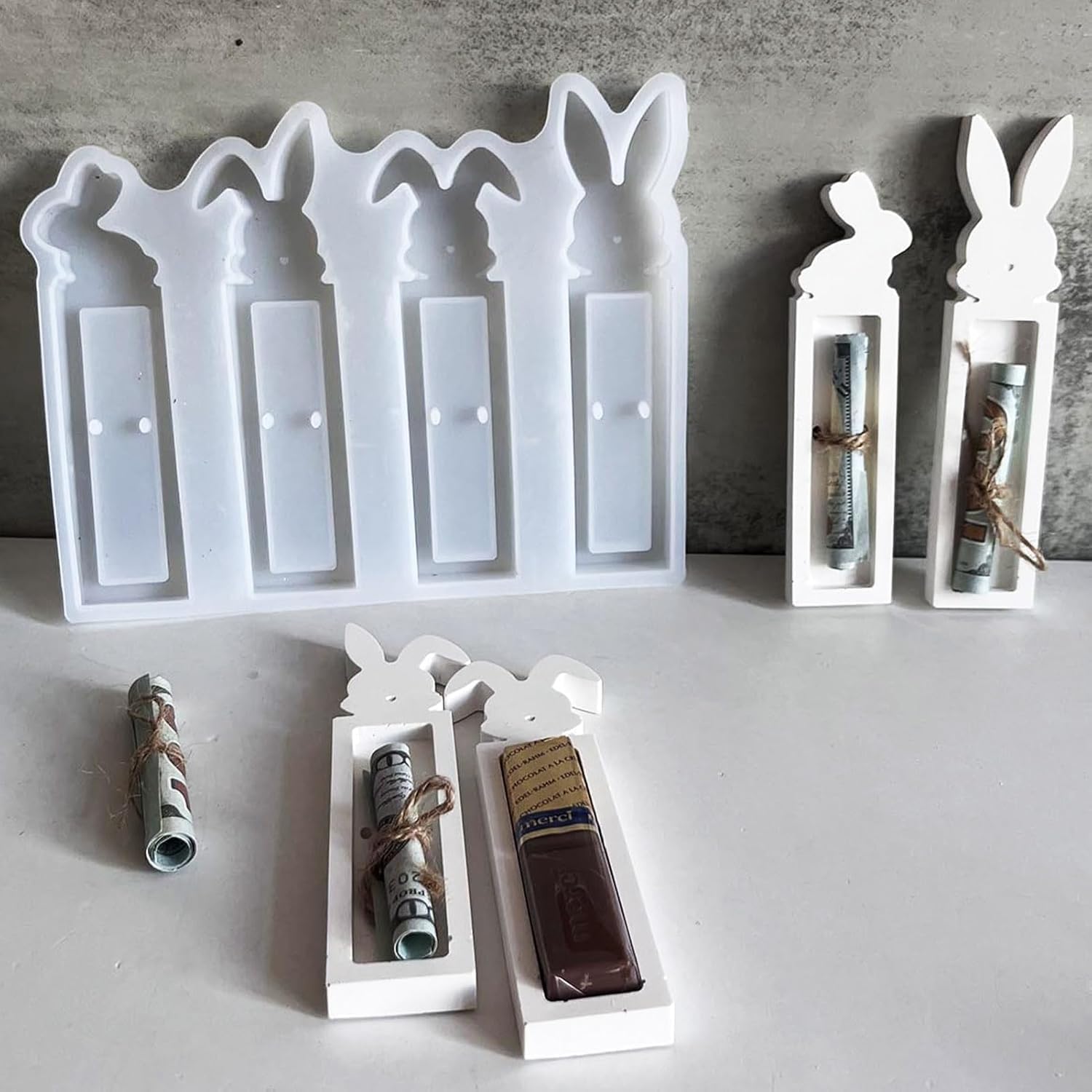 8 Silikonformen Ostern - DIY Geldgeschenk & Schokoladenformen