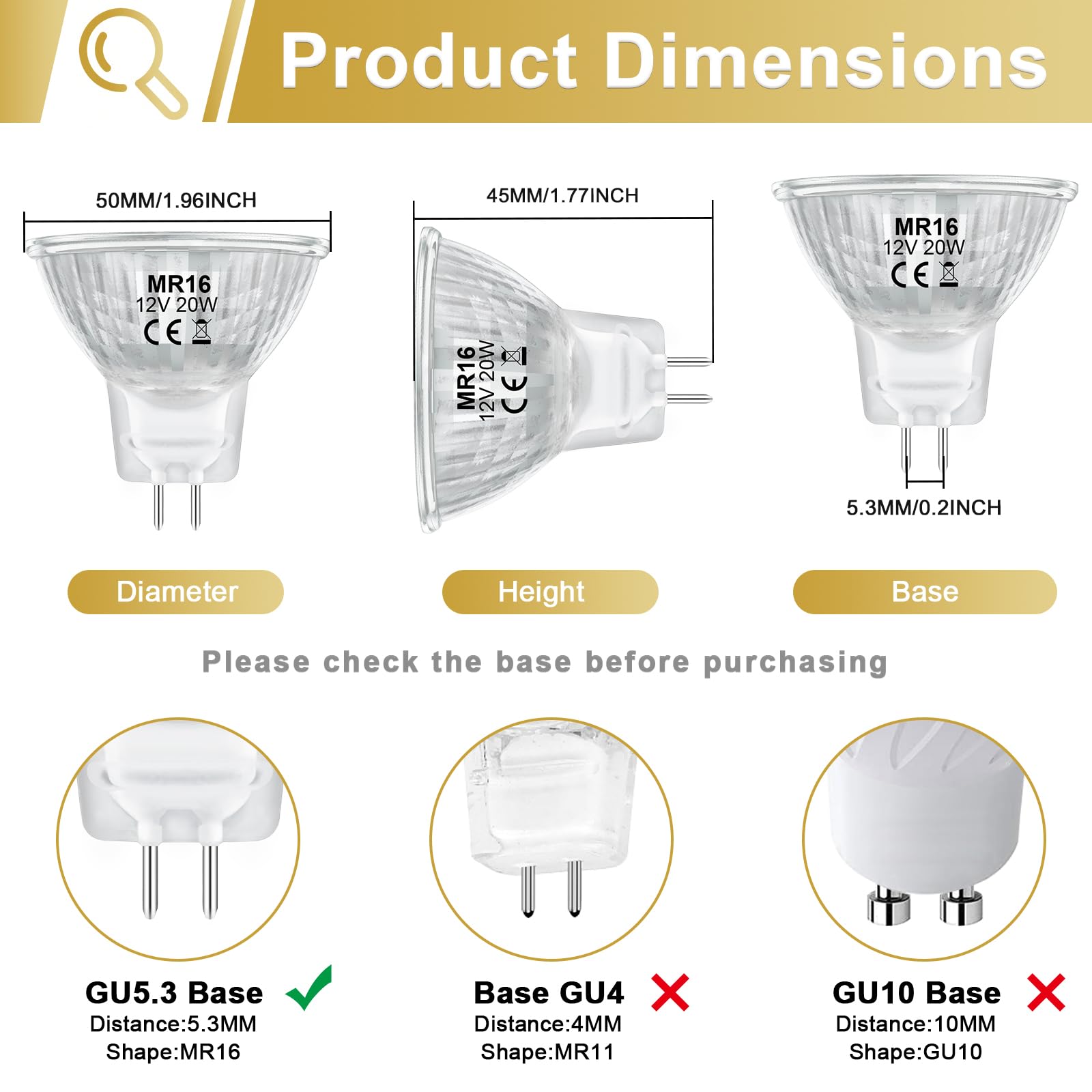 LED Lamp 12V, 6W, Warmwit, MR16, waterdicht | LED Lamp 12V halogeen