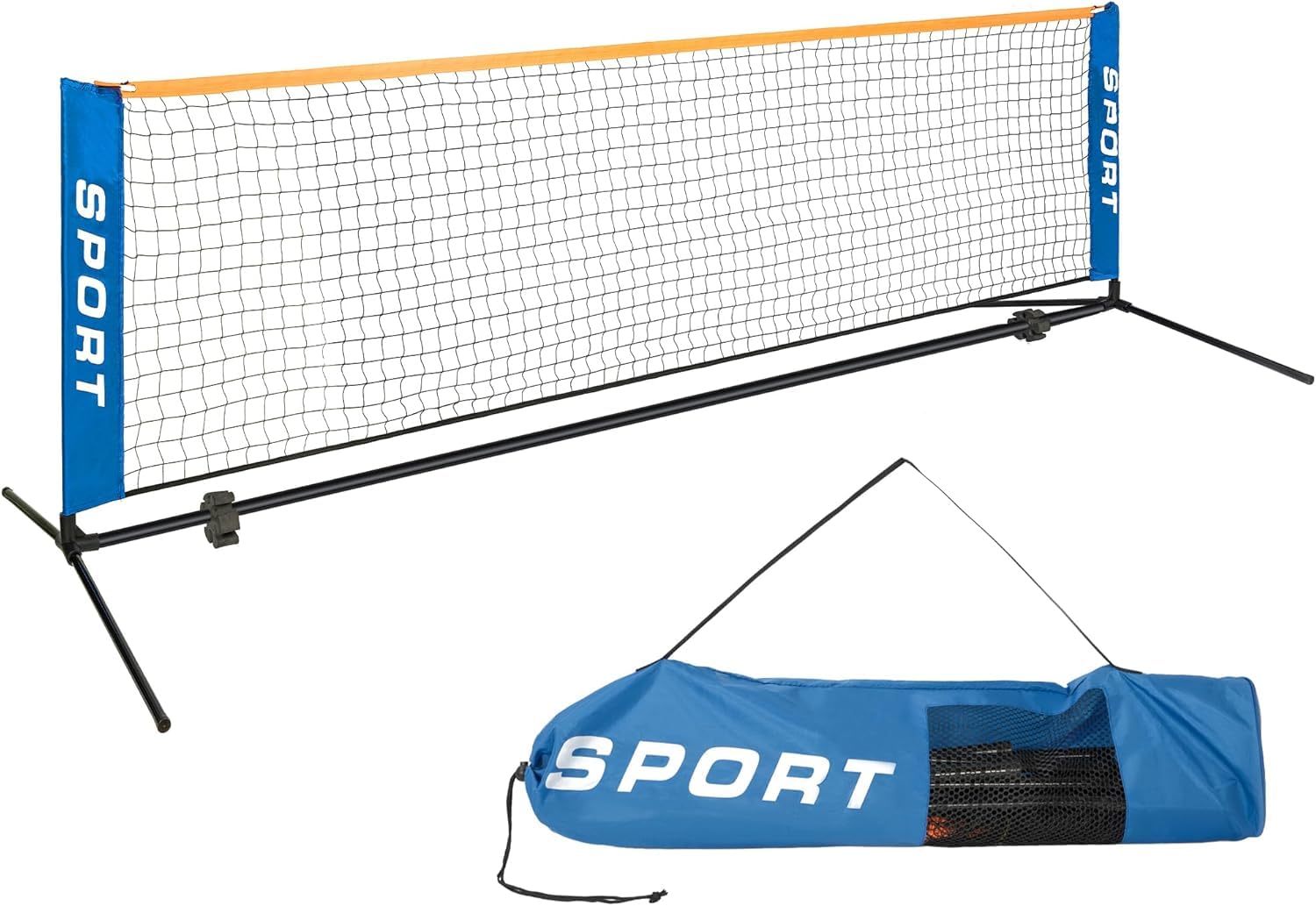 AKOZLIN Red de entrenamiento de tenis plegable de 10 pies (3 m), red de tenis ligera y portátil para niños, fácil de colocar con bolsa de transporte, para patio trasero, jardín, campo de ejercicio,