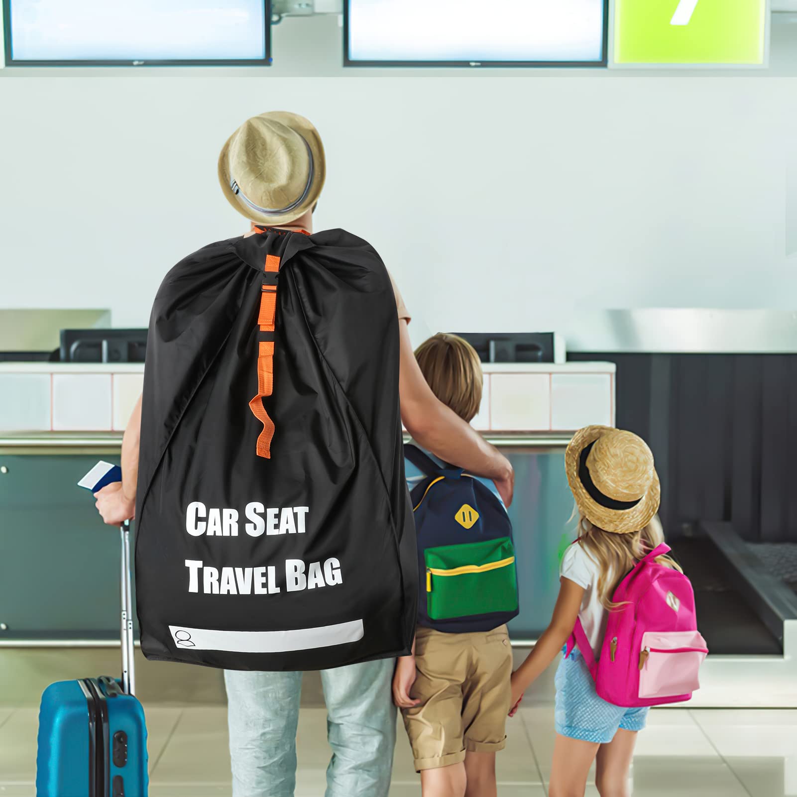 Borsa da viaggio per seggiolino auto per aereo, robusta borsa per seggiolino auto per viaggi aerei, borse da viaggio per seggiolino auto, zaino per aeroporto, borsa a controllo per seggiolini auto,