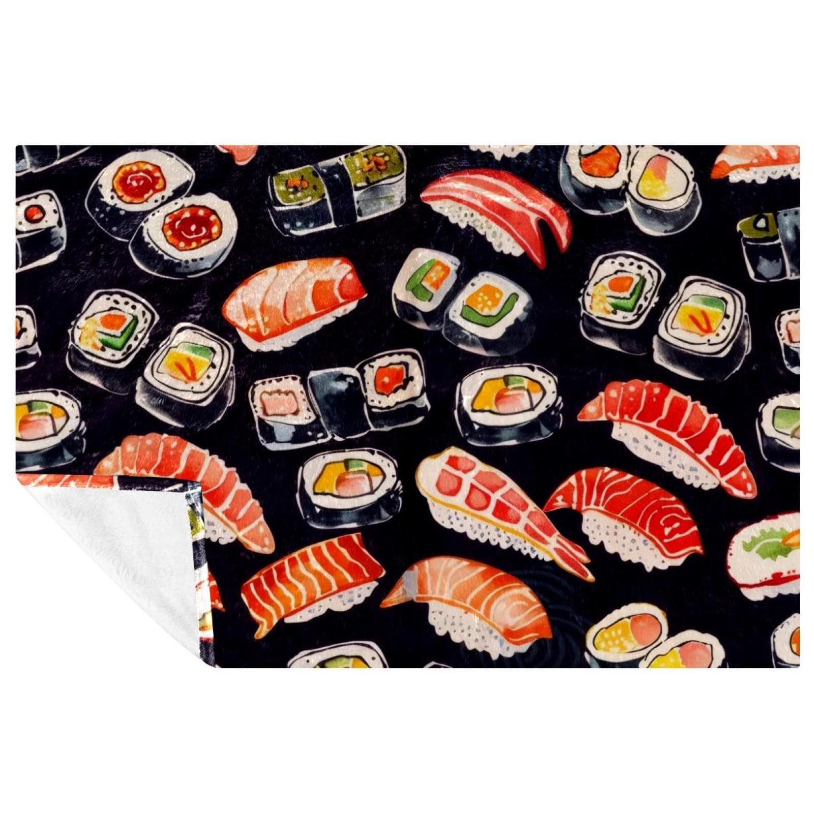 Plaid sushi Futomaki douillet : le confort thermique idéal pour vos nuits