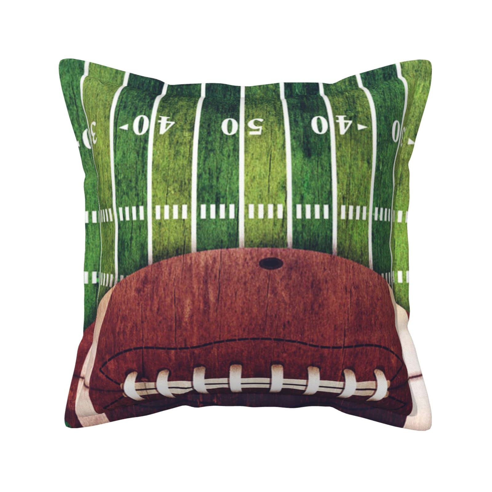 Housse de coussin cuir terrain de football américain décor sport