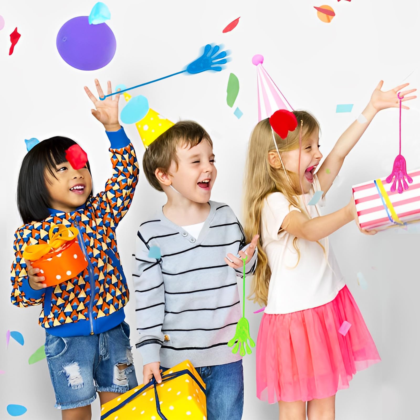 Mani Appiccicose 36 Pezzi Giocattoli per Bambini Feste Compleanno Gadget Colorato