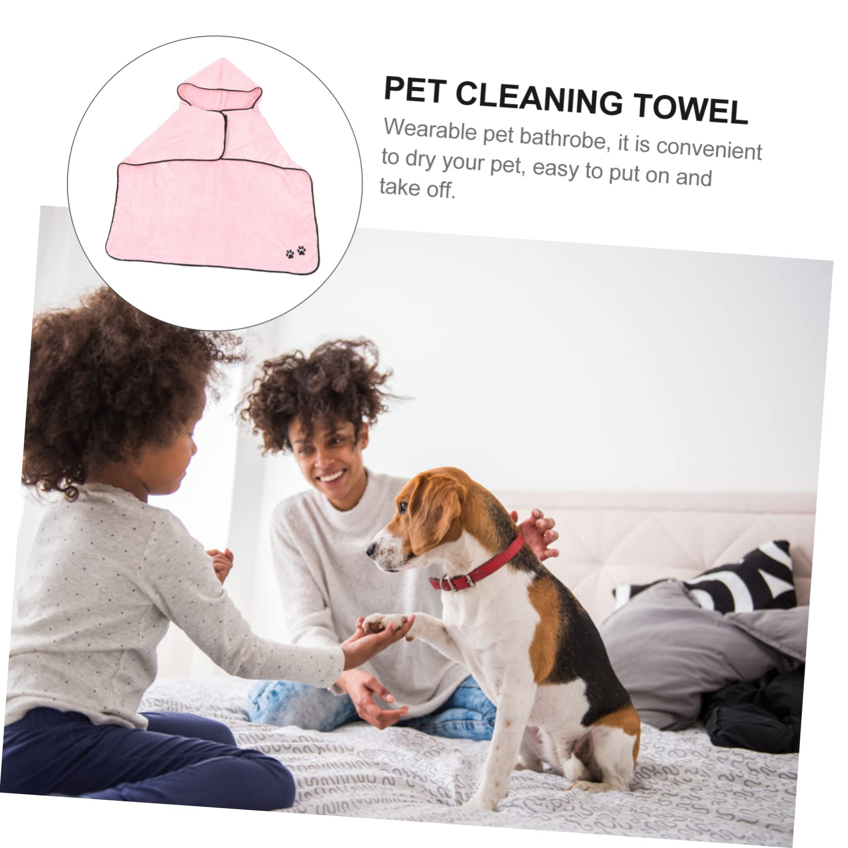 Toddmomy 2 Pièces Peignoir pour Animaux De Compagnie Serviette Chien Peignoir Chien Serviette À Séchage Rapide Chien Robe De Séchage Chien Serviette Robe Serviettes À Capuche Serviettes De