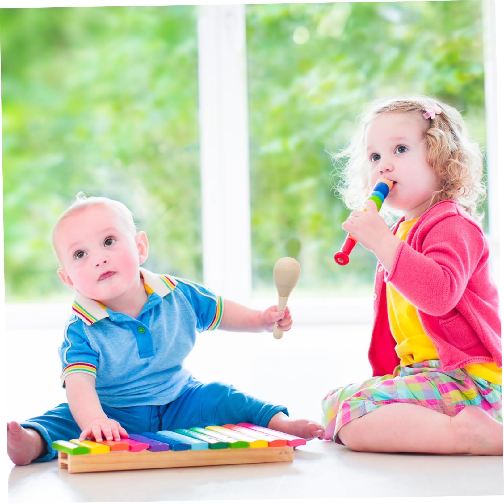 Abaodam Maracas in Legno Fai da Te 12 Pezzi, Giocattolo Musicale per Ragazzo Ragazza Piccoli, Dimensioni Compatte, Strumento Musicale per Feste, Facile da Colorare, per Casa, Scuola