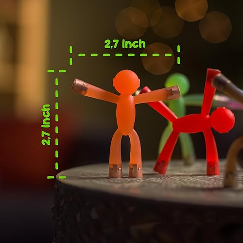 Miniatura 3 de Boxgear Mini juguete magnético para hombre, 10 unidades, juguetes novedosos translúcidos, imán de goma para hombre, imán de nevera, juguete