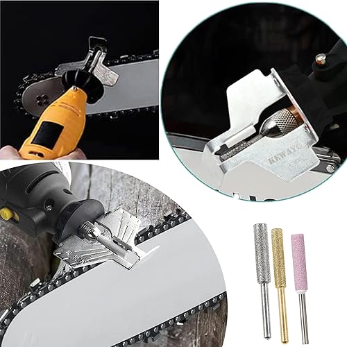Miniatura 9 de Kit de afilado de motosierra de 20 piezas, guía de ángulo de limas de diamante para sierra de cadena, hoja de sierra de cortacésped