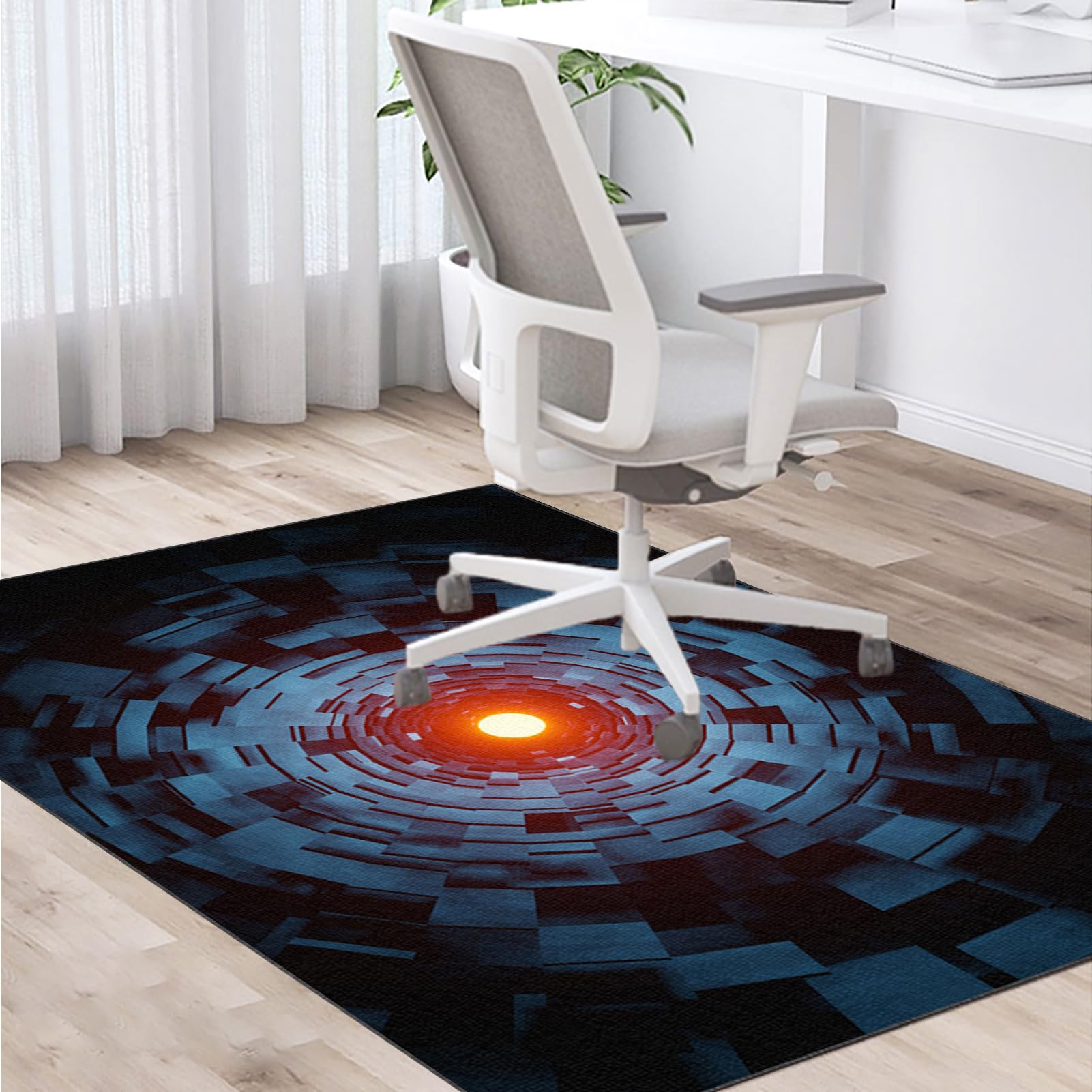 Zteiuqx Computer Gaming Chair Mat,Office Chair Mat for Hardwood Floor & Carpeted Floor, Heavy Duty Floor Protector Desk Chair Mat for Carpet Floors, Non Slip Chair Mat for Home Office 200 x 230 cm