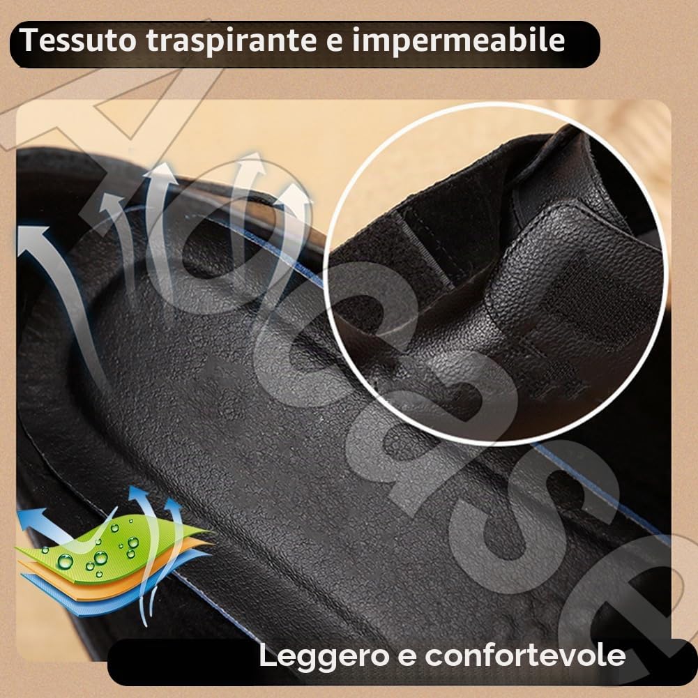 Scarpe Ginnastica a Strappo Scarpe Ginnastica Ortopediche Sandali Ortopedici Slip-on da Donna Scarpe Comode per Camminare Scarpe per Anziani Donna,Nero,42/260mm