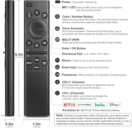 Vista 43 de Paquete de 2: nuevo control remoto universal para todos los controles remotos de TV Samsung, compatible con todos los televisores inteligentes