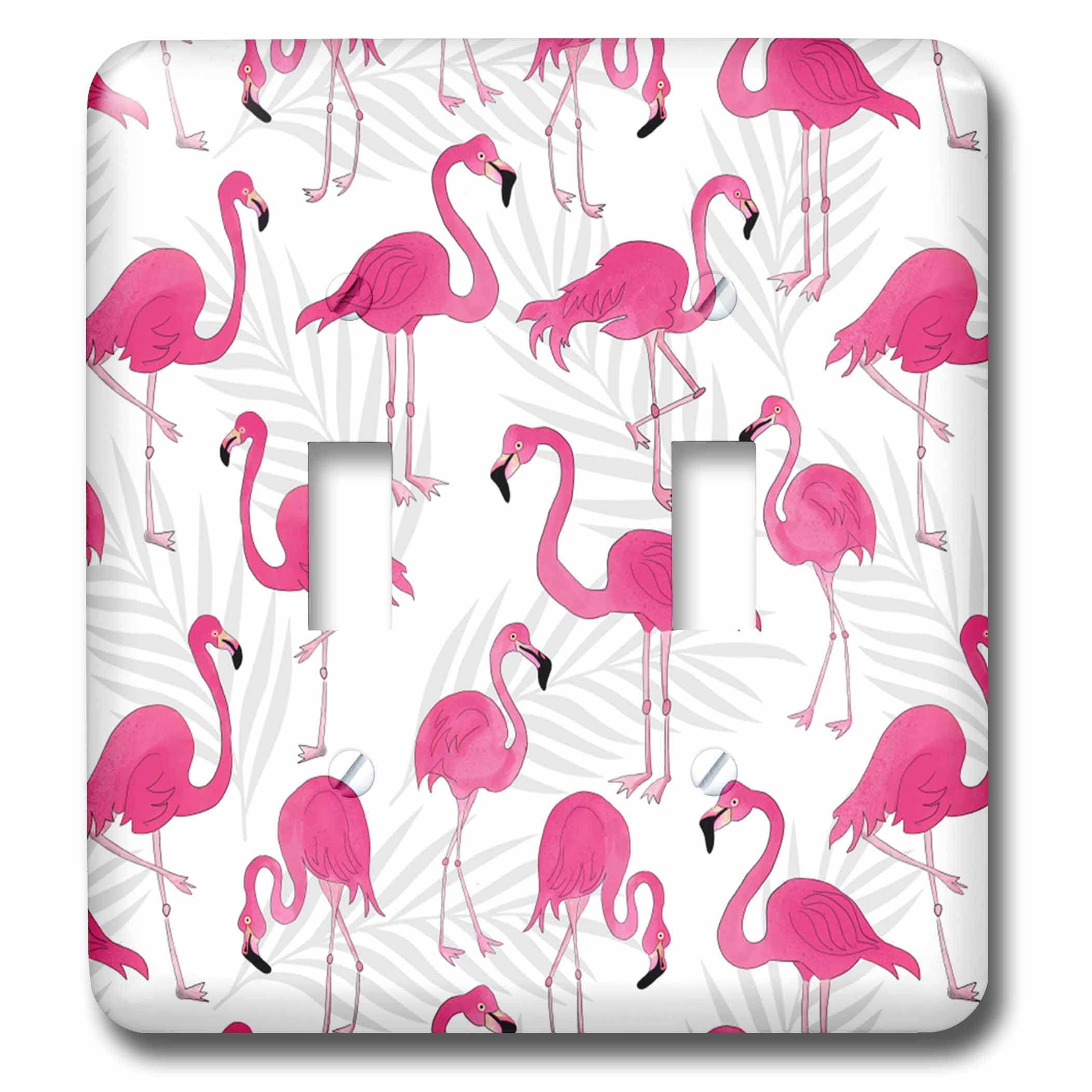 Interrupteur à baïonnette flamant rose et palmier 3dRose LSP_283553_2 déco