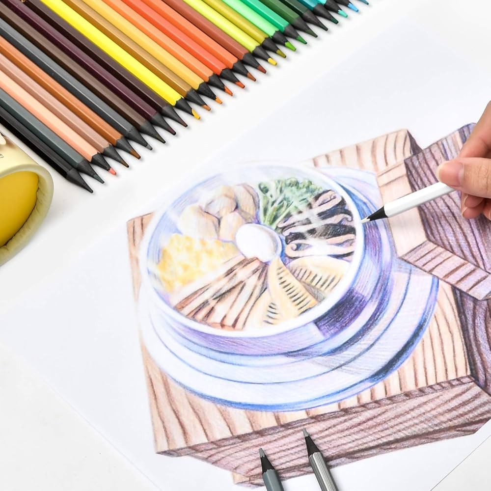 Amazon.co.jp: 色鉛筆 48色 画材セット 油性色鉛筆 文房具 塗り絵