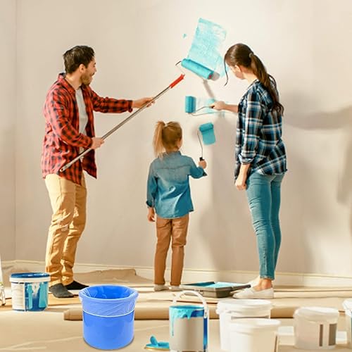 Miniatura 6 de Sukh 10 bolsas de colador de pintura, cubo de filtro de pintura de 5 galones con cordón elástico, apertura superior, filtro de malla de nailon,