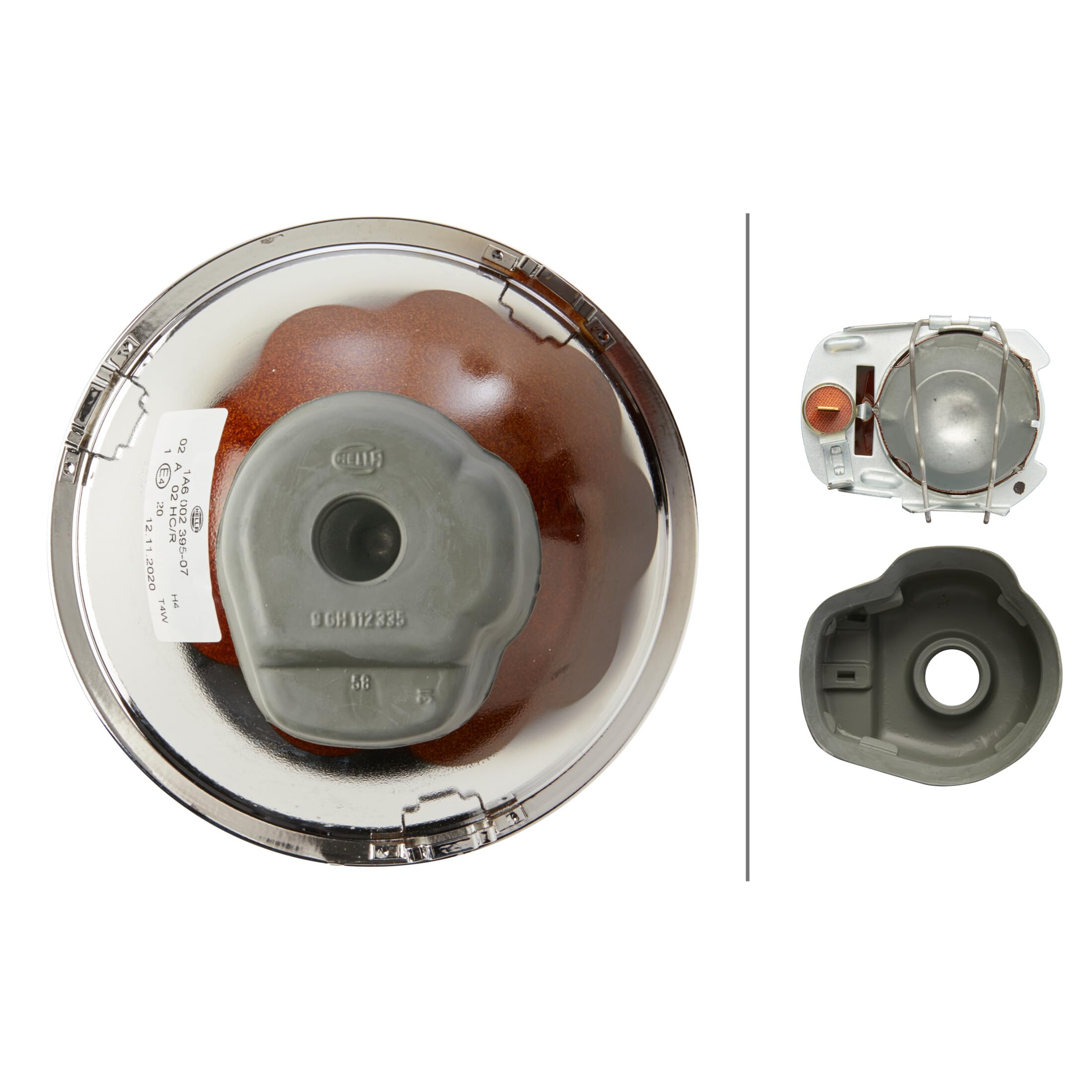HELLA 1A6 002 395-071 Halógena-Óptica de faro, faro principal - 12V - Número de referencia: 20 - Montaje - Tulipa convexa - izquierda/derecha