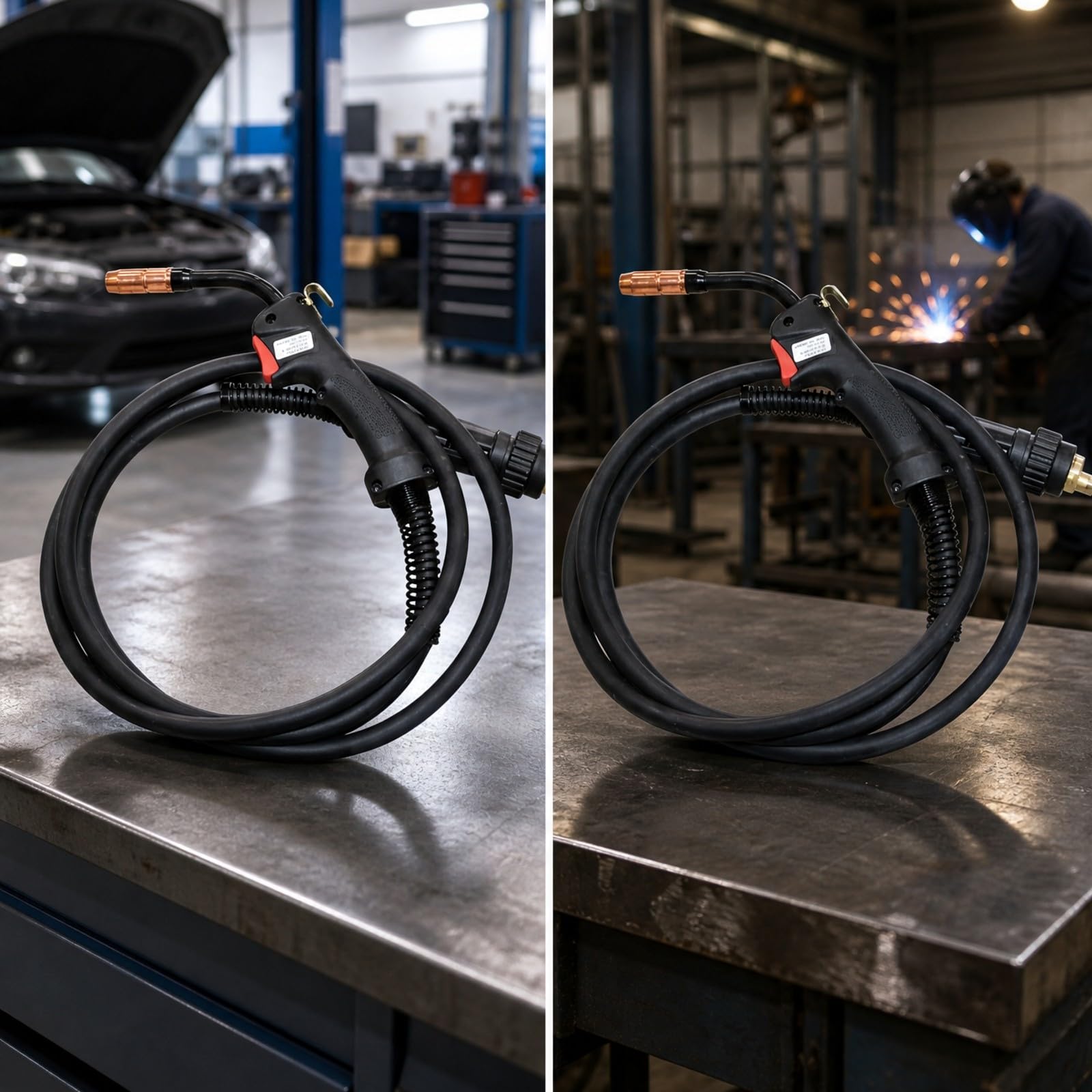 Torcia 250A a Protezione di Gas Robusto Torcia di Saldatura Miscela Gassosa MB15 15AK Ergonomica per Saldatori, Officina, 3M