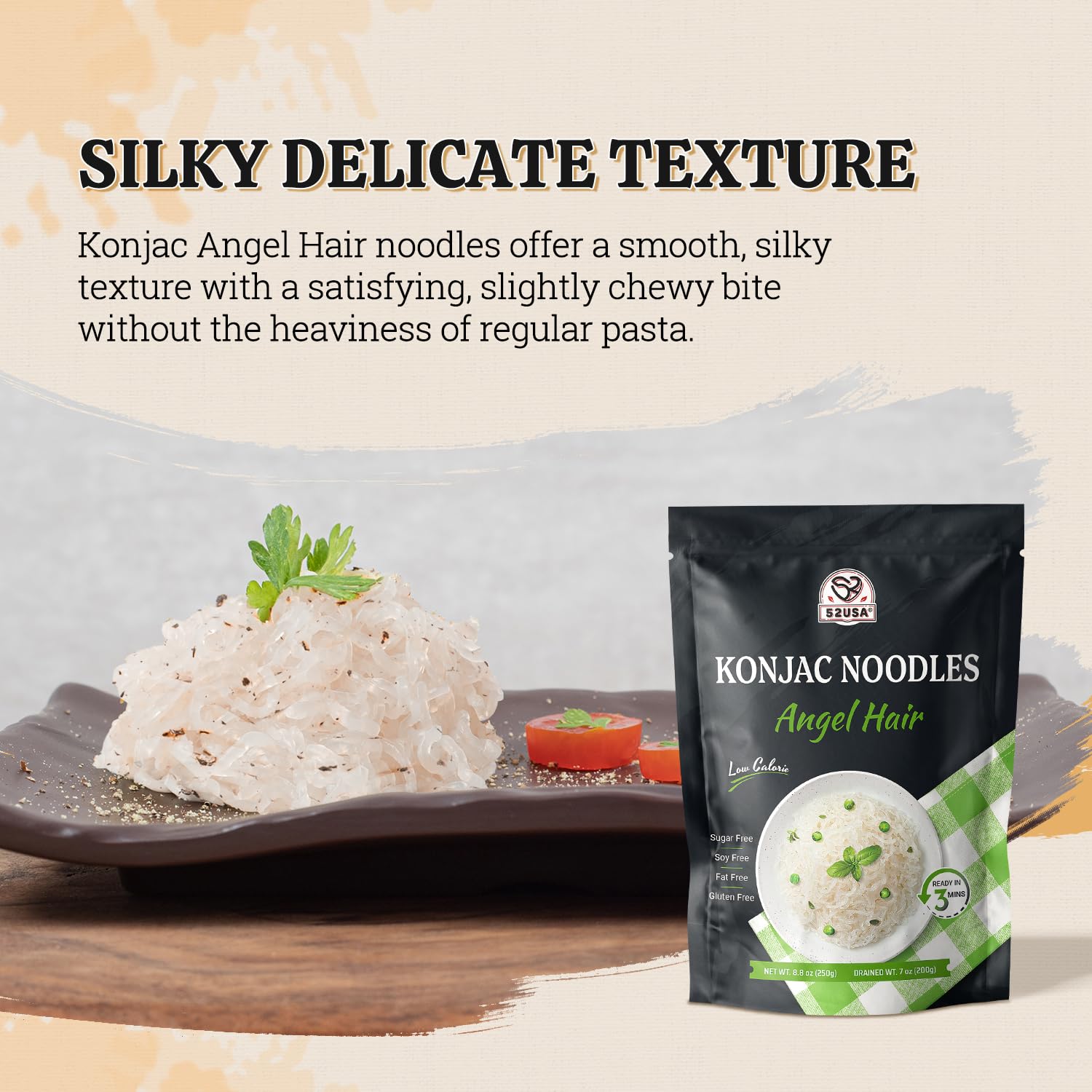 Amazon.com : 52USA Konjac Shirataki Noodle, Angel Hair, Low Carb