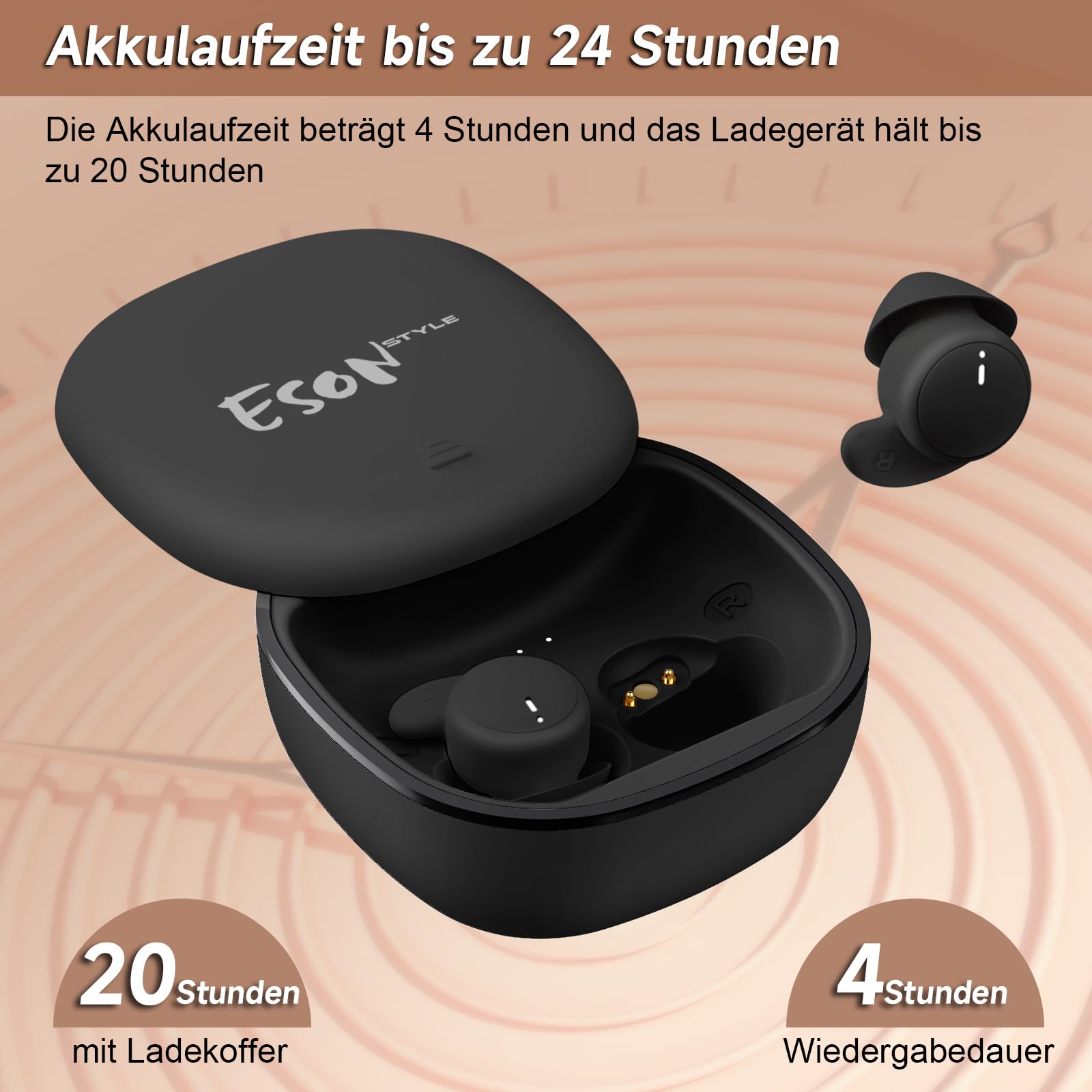 esonstyle Auriculares para dormir de lado, mini auriculares para dormir - Bluetooth 6.0, IPX6 inalámbricos, auriculares invisibles para dormir, para relajación, deporte y viajes