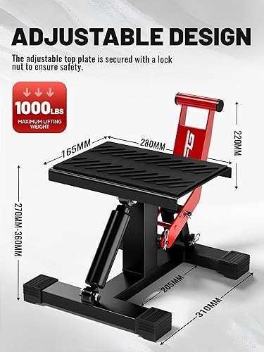 Miniatura 3 de JFG RACING Soporte de elevación para motocicleta de la suciedad soporte de elevación ajustable en altura accesorios de bici de la suciedad