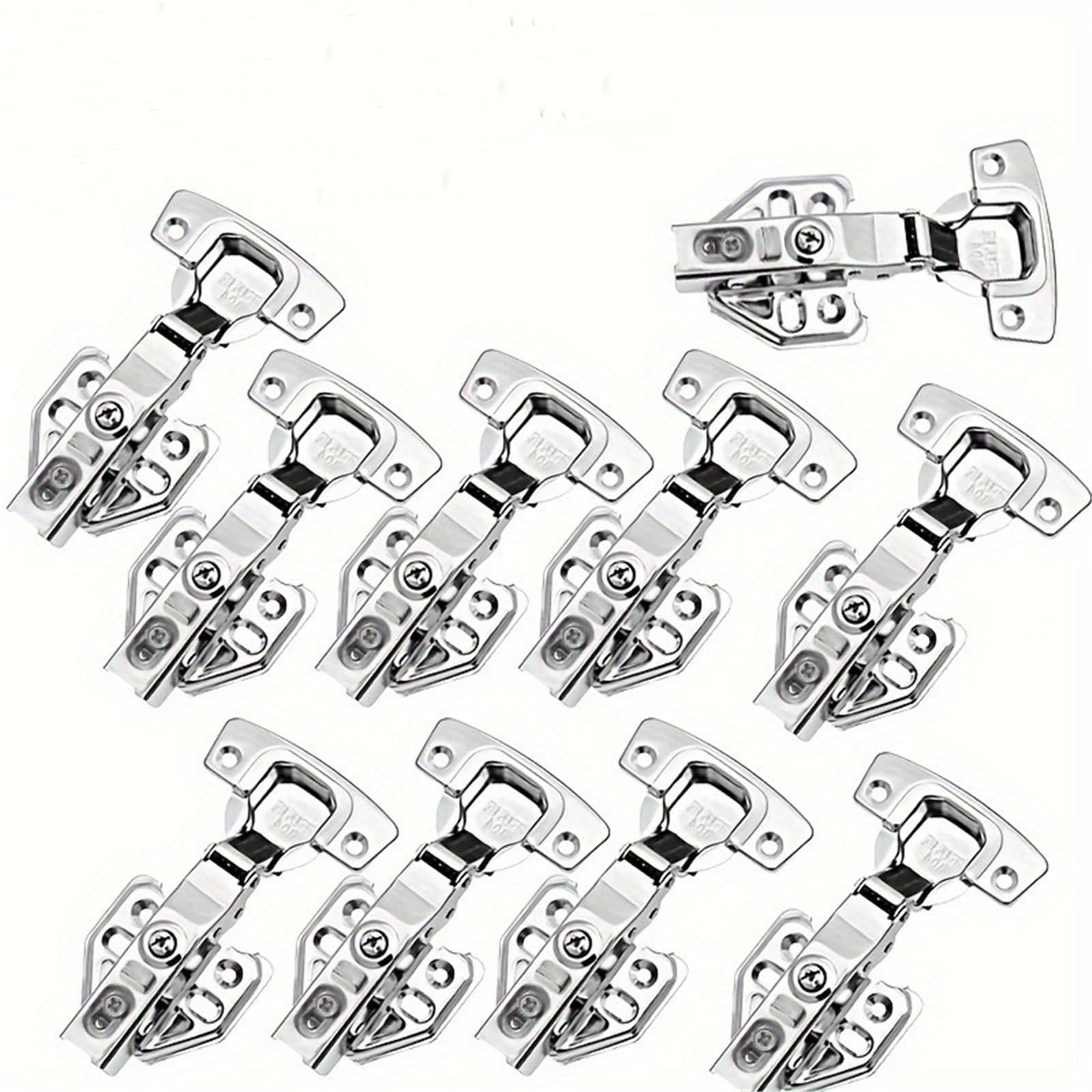 Kdhcvkz 10Pcs 1/2/ Cabinet Hinges Polished Stainless Steel Door Hinges(10Pcs)