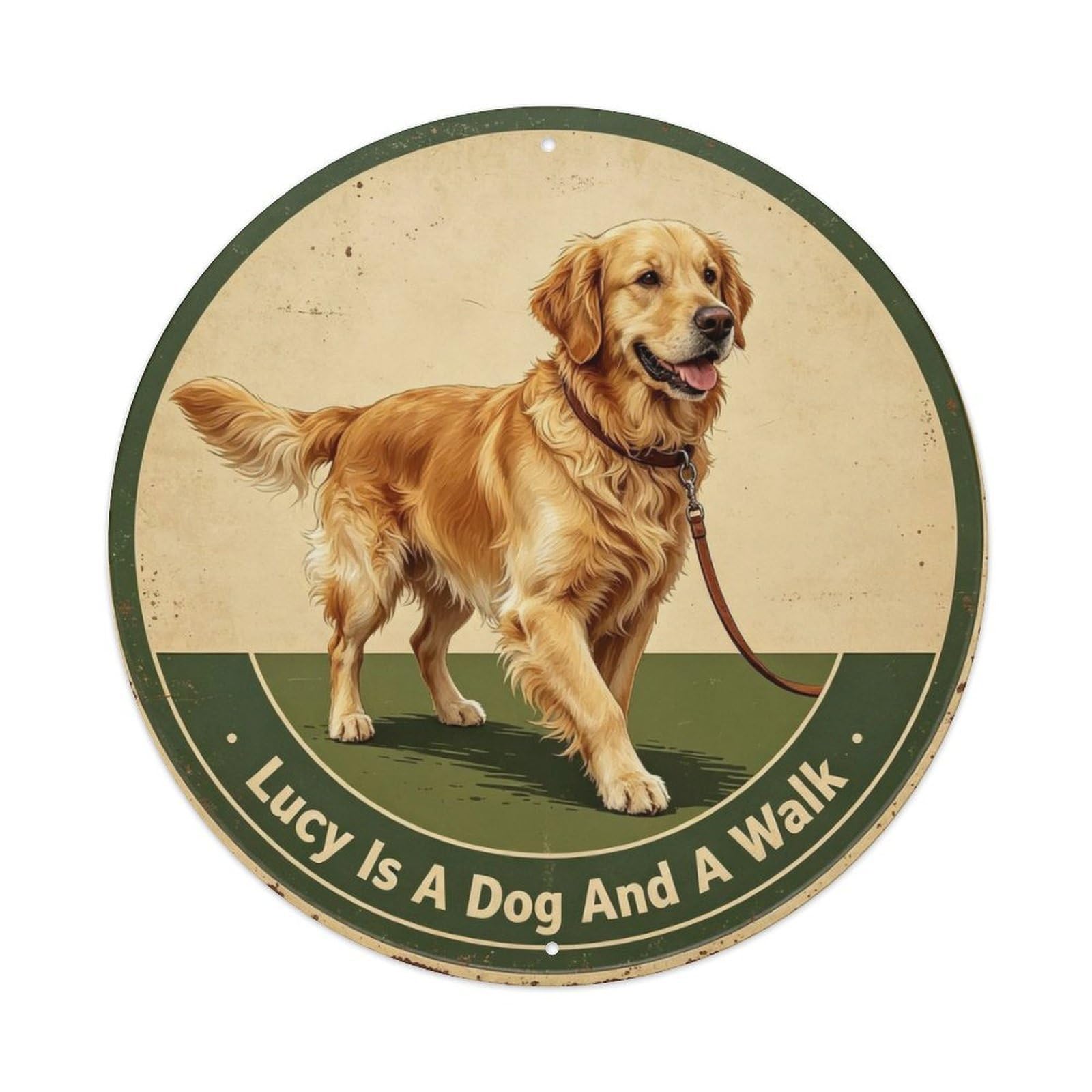 All You Need Is A Dog And A Walk Metal Tin Sign Plaque