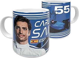 Comprar Partisan Carlos Sainz F1 - Taza de cerámica de 57,407.8-325 ml, color azul y blanco