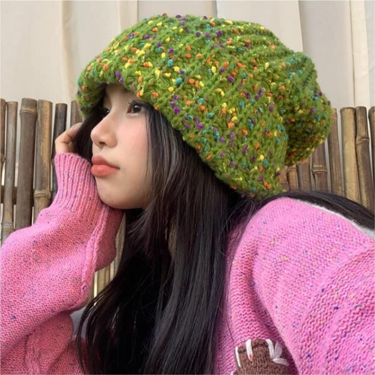 Bonnet Hiver Chapeaux Tricotés d'hiver pour Femmes Bonnets pour Bonnet Tricoté par Temps Froid Chauds Bonnets Chaud