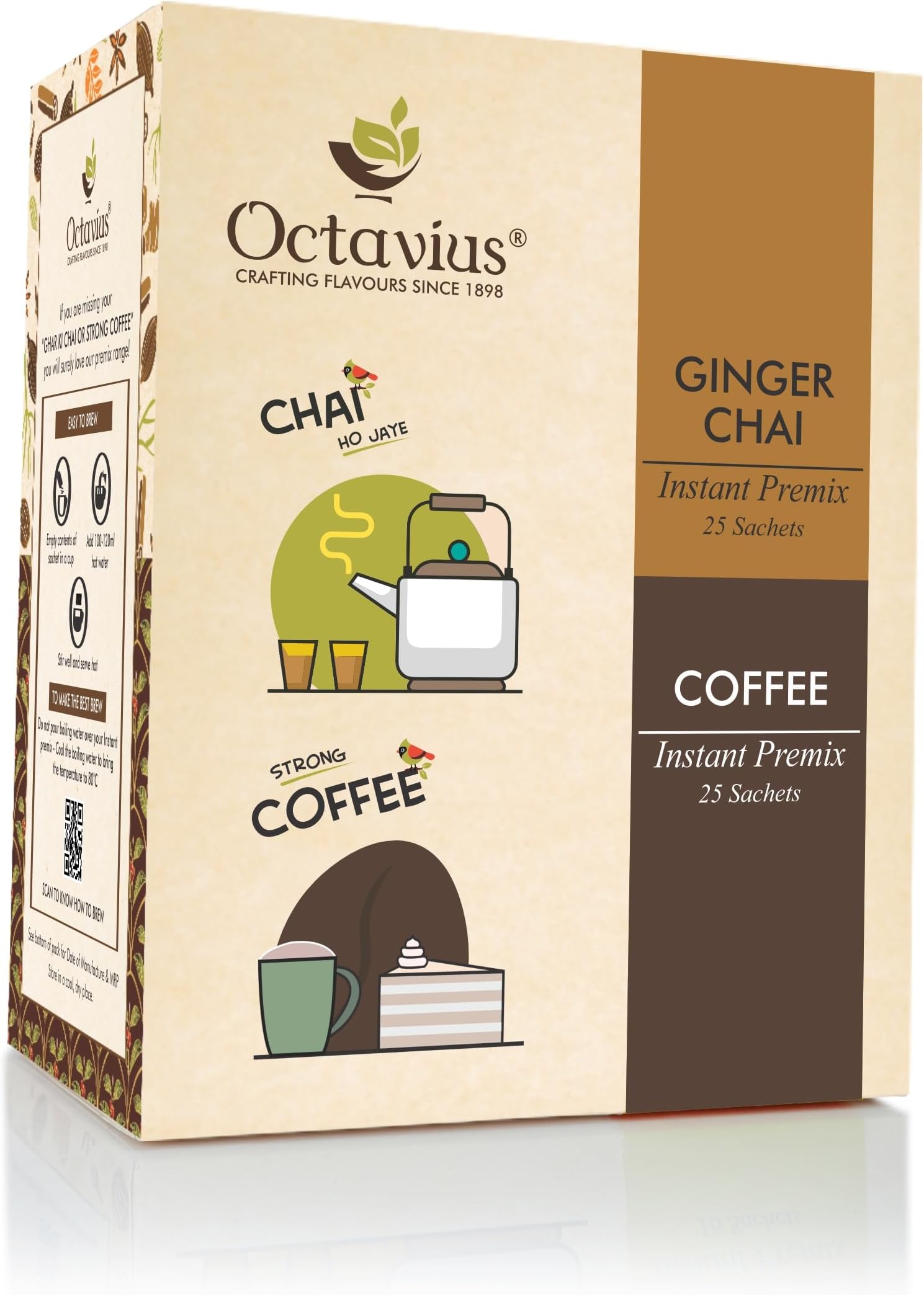 Ginger & Instant Coffee 2 in 1 Premix Tea & Coffee