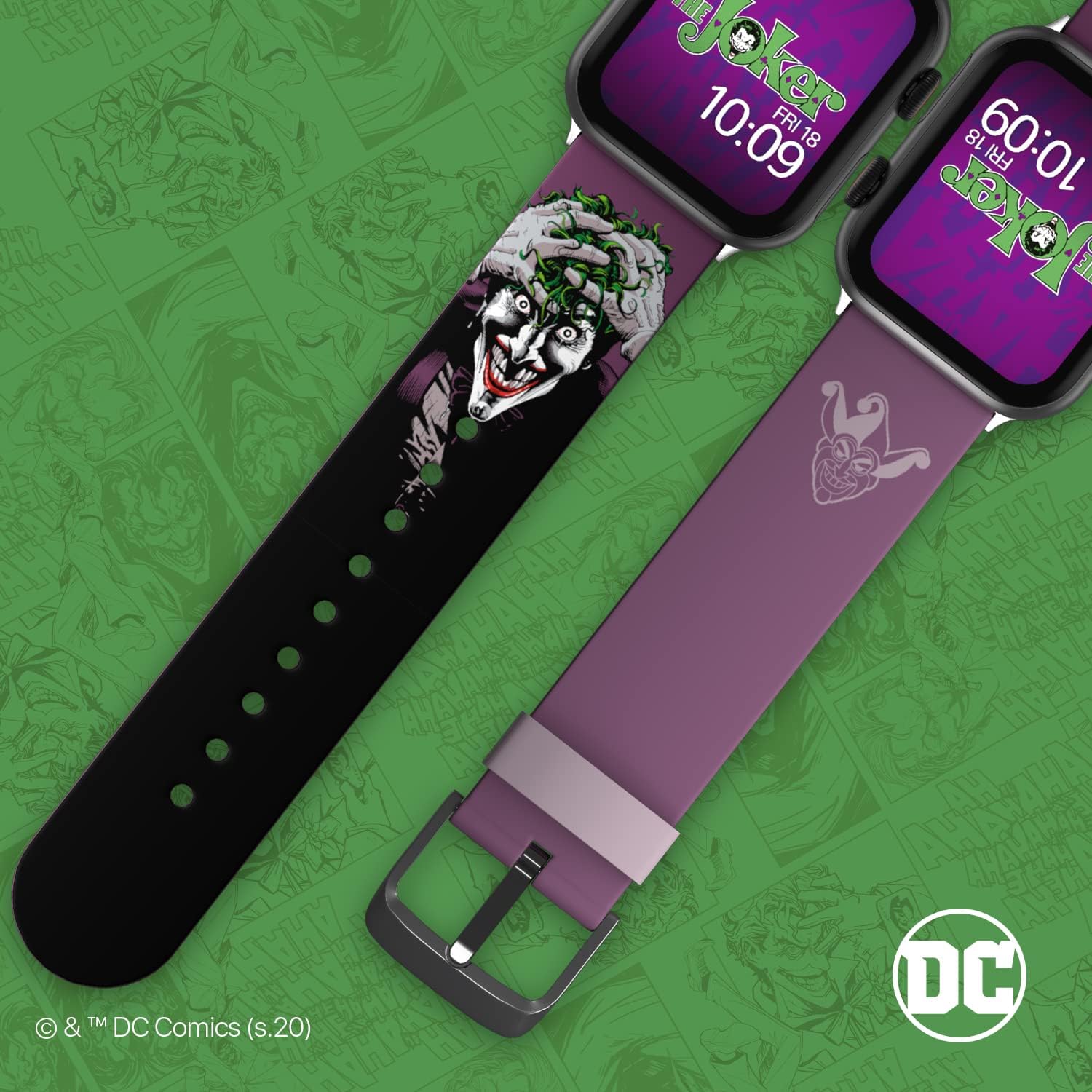 Crаzу Clеаrаnсе DC Comics – Joker Modern Comic Smartwatch Band – Officially Licensed, Compatible with Every Size & Series of Apple Watch (watch not included) Flаѕh Sаlе Buу 1 gеt 1 DC Comics – Joker Modern Comic Smartwatch Band – Officially Licensed, Compatible with Every Size & Series of Apple Watch (watch not included)