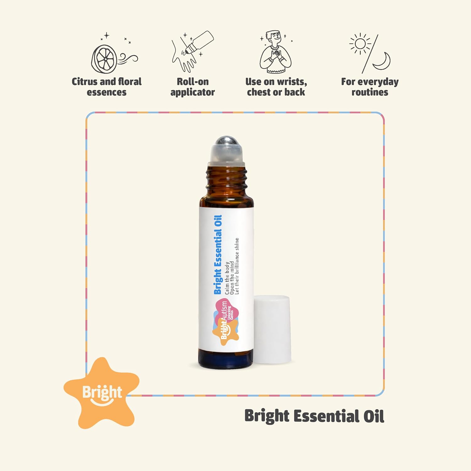 Bright Autism Essential Oil Roll-On for Kids, Gentle Organic Blend, 10 mL image 5