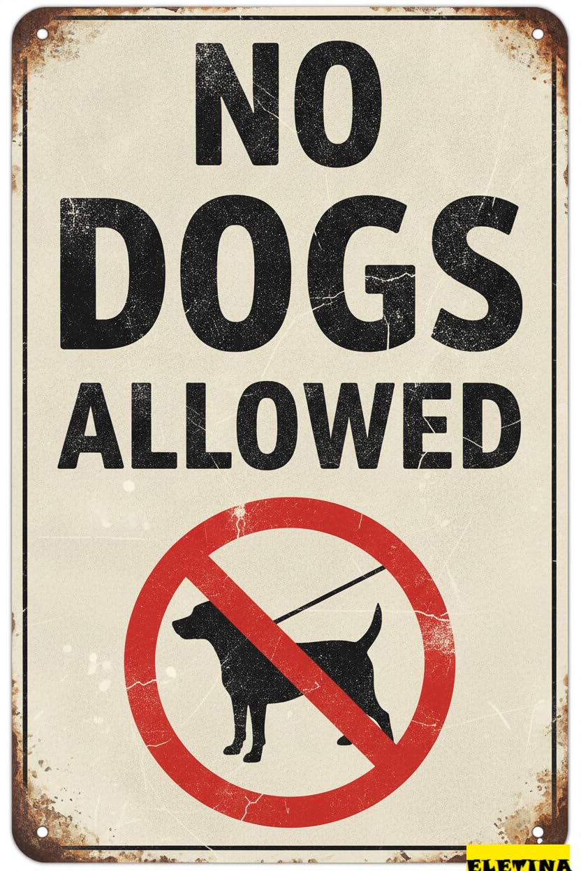 Custom Sign for Man Cave No Dogs Allowed, 8x12 Aluminum Please Keep Off Grass, Do Not Pooping Or Peeing Lawn, Yard, Flower Bed (014) Private Property Decorative
