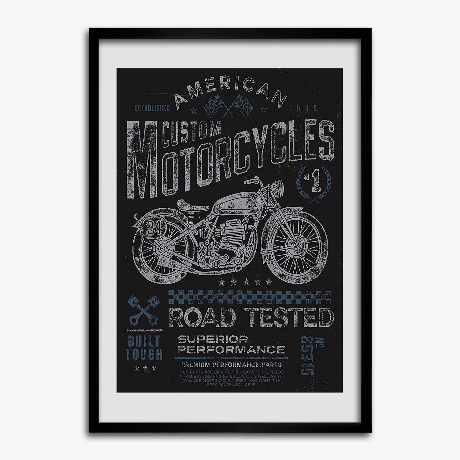 Cadre photo 50x70 cm MDF Tulup pour affiche moderne auto-moto - 7