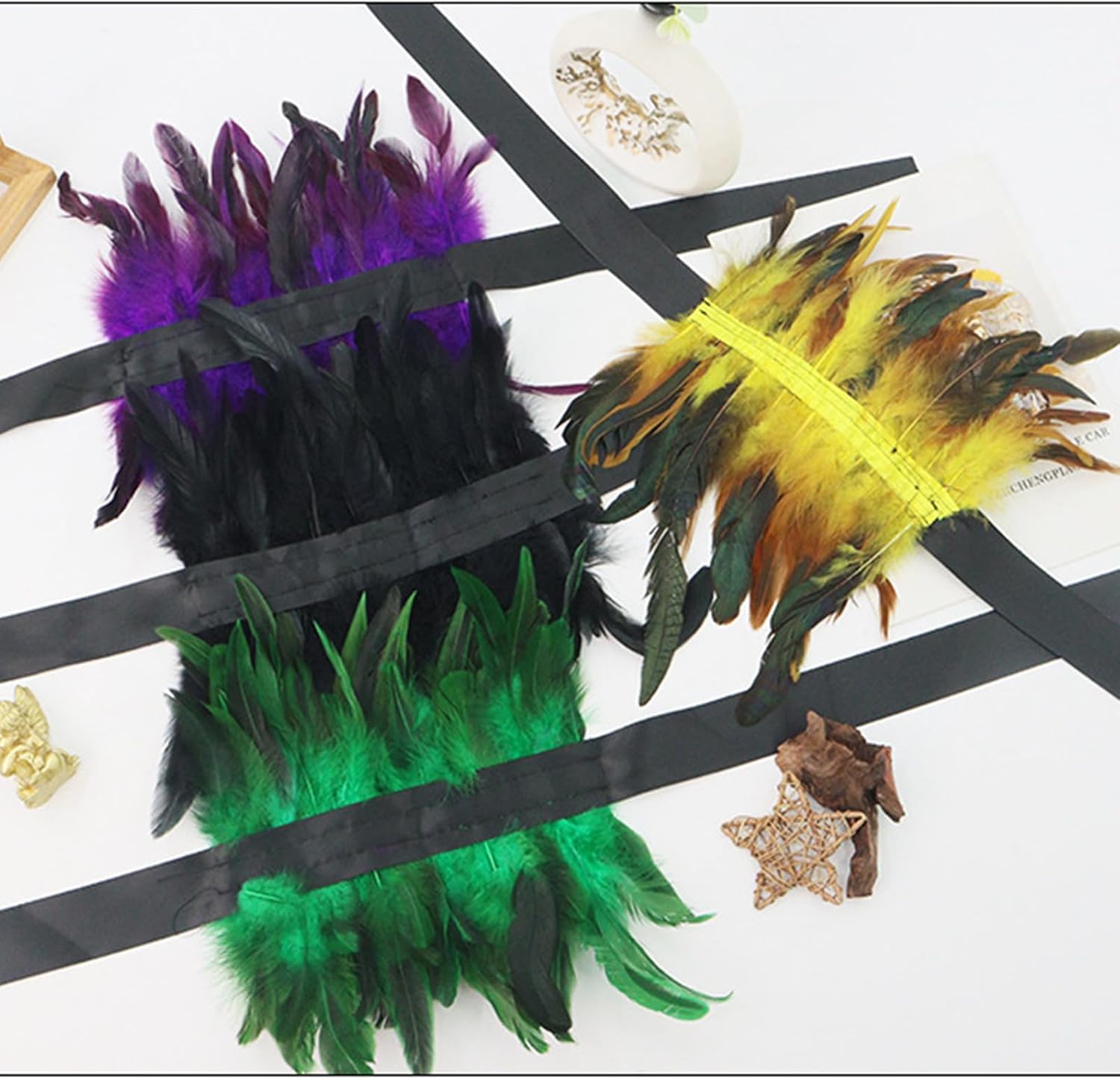 Feathered Leg Warmers for Women Soft Foot Cuffs Raves Dance Elastic Ankle Bands Halloween Costume Cosplay Accessories Feather