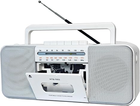 WTB-795S Cassette Tape Player with Dual Speaker and Headphone Jack, USB Cassette to MP3 Digital Converter, Tape Recording, Cassette Tape Recorder with Japanese Instruction Manual