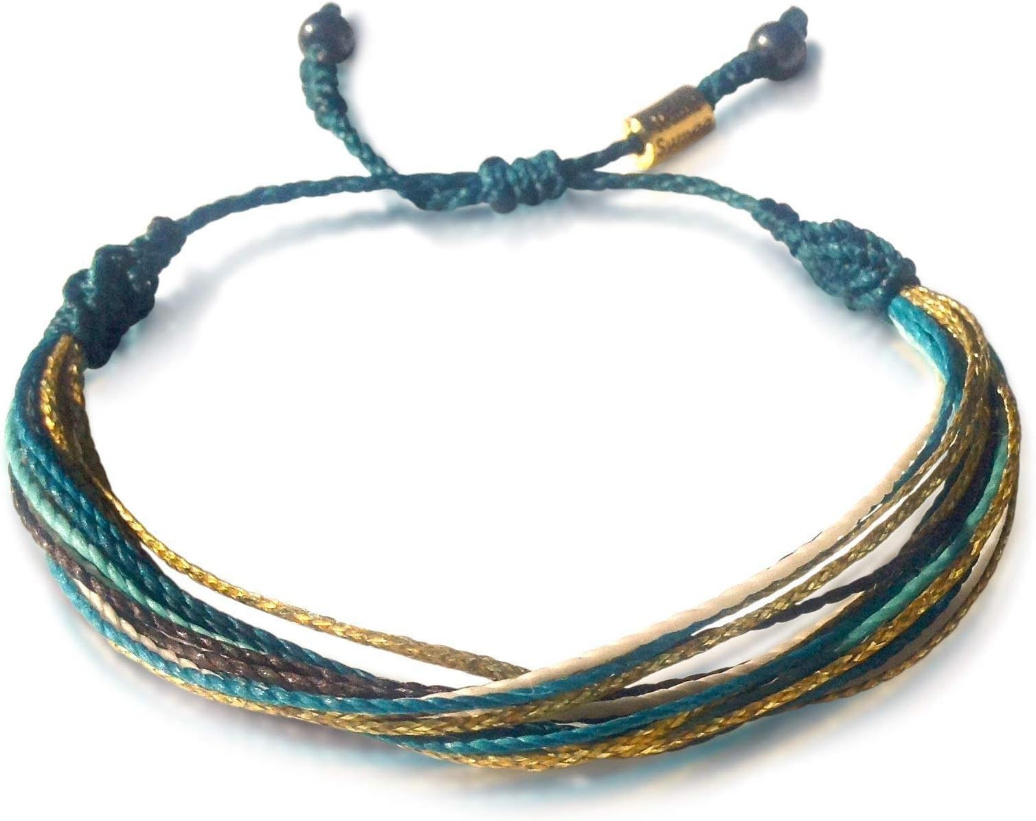 Surfer String Bracelets for Men, Women & Kids — Adjustable Pull-Tie Waxed Cord, Coastal & Beach Colors, Custom Size and Color Options