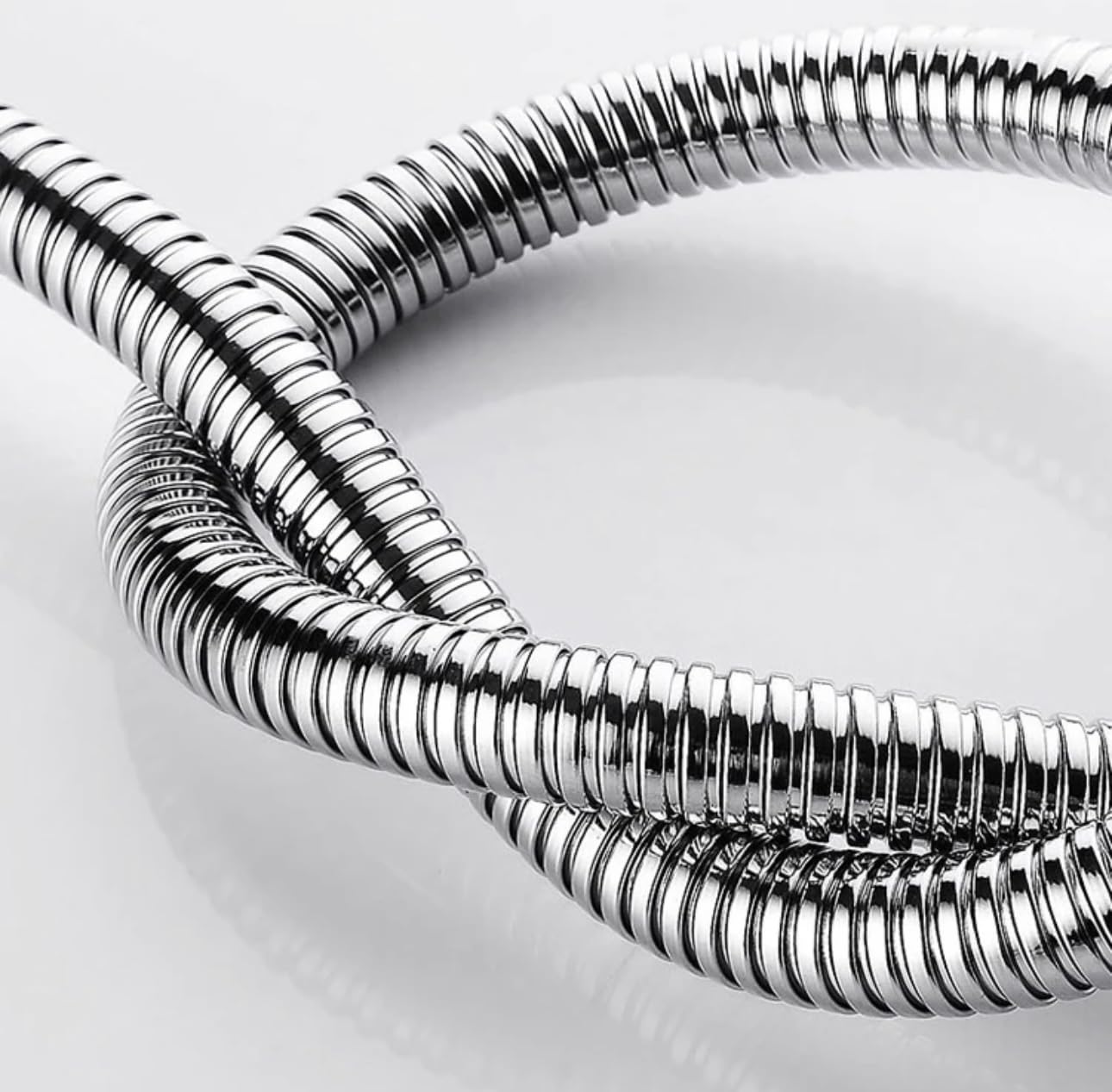 Tubo Doccia Universale In PVC - Argento 150cm - Flessibile Antitorsione Con Attacco G1/2 - Per Tutte Le Docce