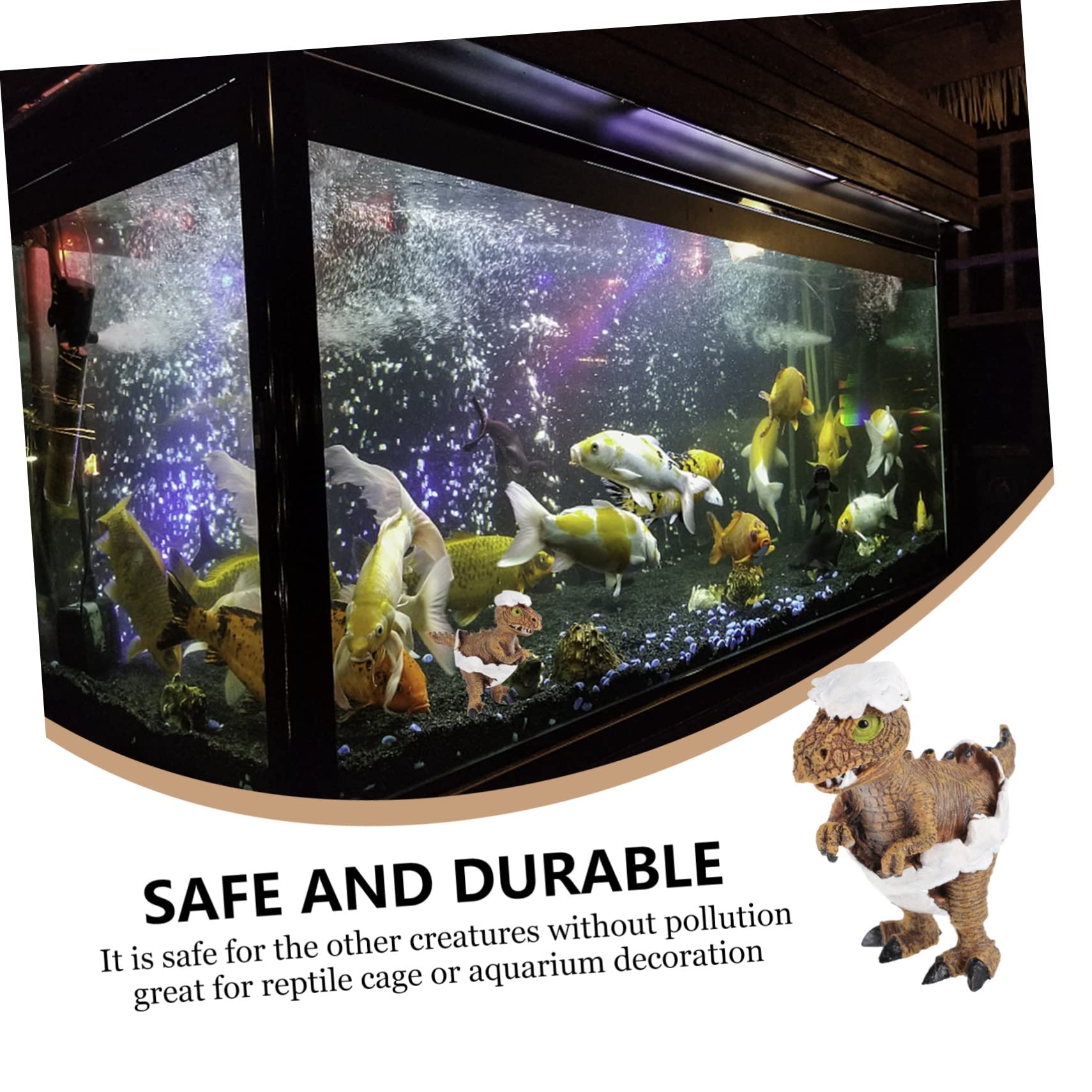 Angoily Lot De 3 Crânes De Dinosaures Flexibles pour Aquarium Décoration De Paysage Dinosaure Artificiel pour Cage À Reptiles