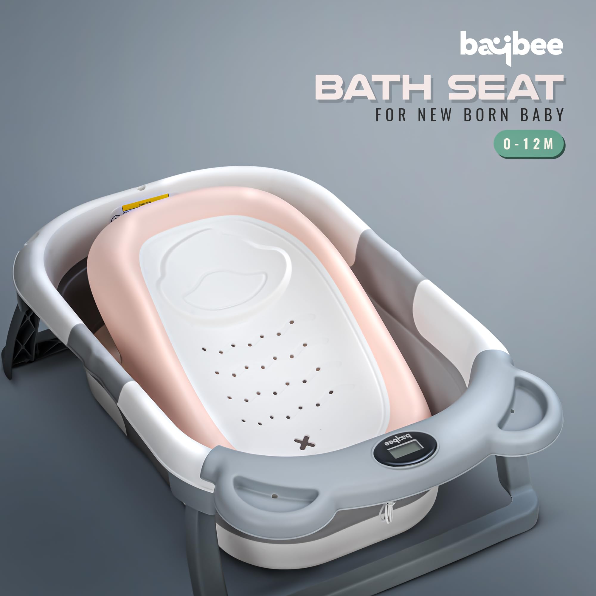 Baybee Frozy Bath Tub Seat for Babies | Portable Bather with Anti-Slip Edges & Suction Cup | Hanging Shower Seat | New Born Bathtub for 0 to 12 Months (Pink) - Image 9 thumbnail