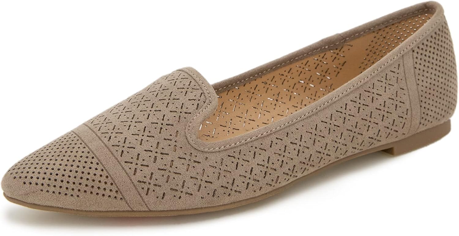 XOXO Women's VANCY Loafer Flat, Taupe, 8