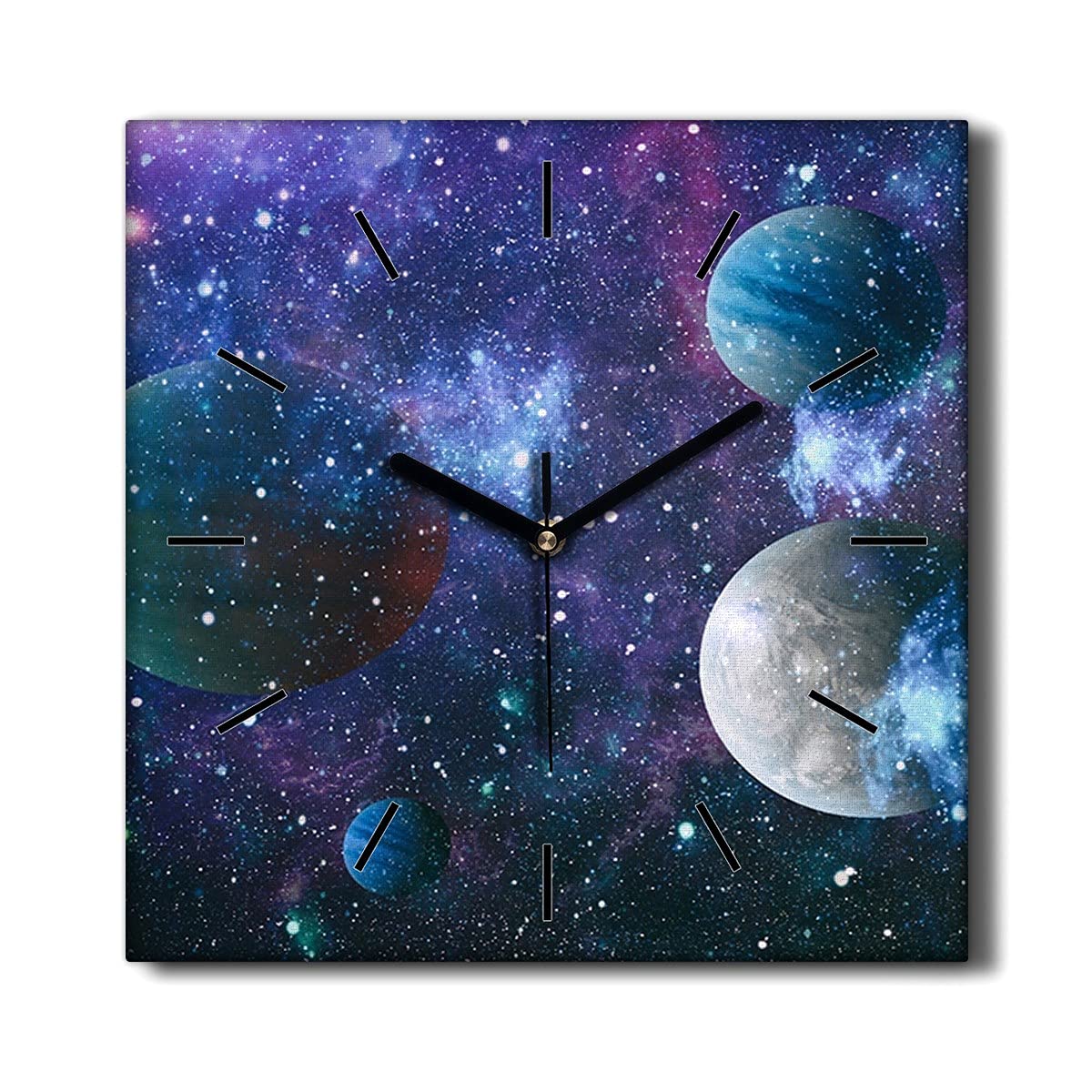 Horloge murale Toile 30x30cm Coloray Ciel Étoilé décoration salon