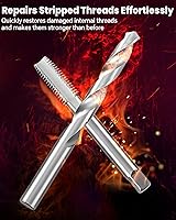 Vista 7 de ATPEAM Kit de reparación de roscas 131PCS con brocas HSS, grifos e insertos para agujeros de tornillo M5-M12