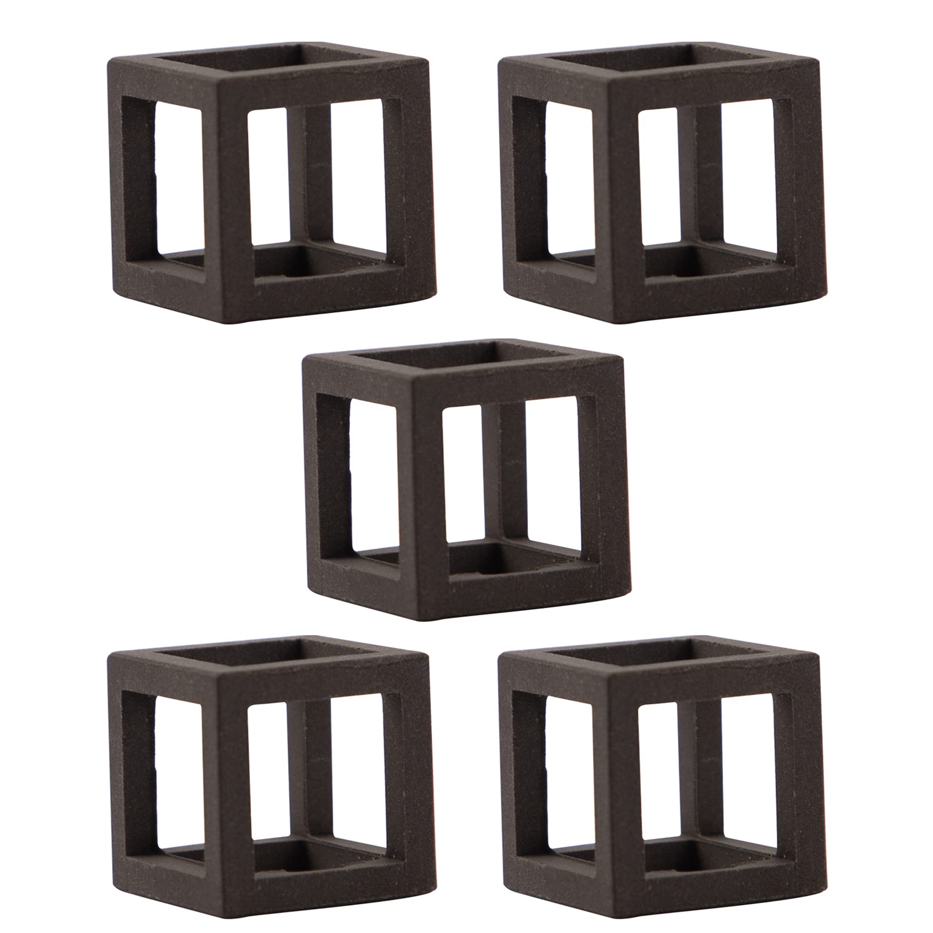 Framendino, 5 Pack Cube Ceramic Aquarium Shelter Shrimp Hideaway Breeding Cave Cubic Hideout Underwater for Small Fish Crayfish Tank Decor Ornament