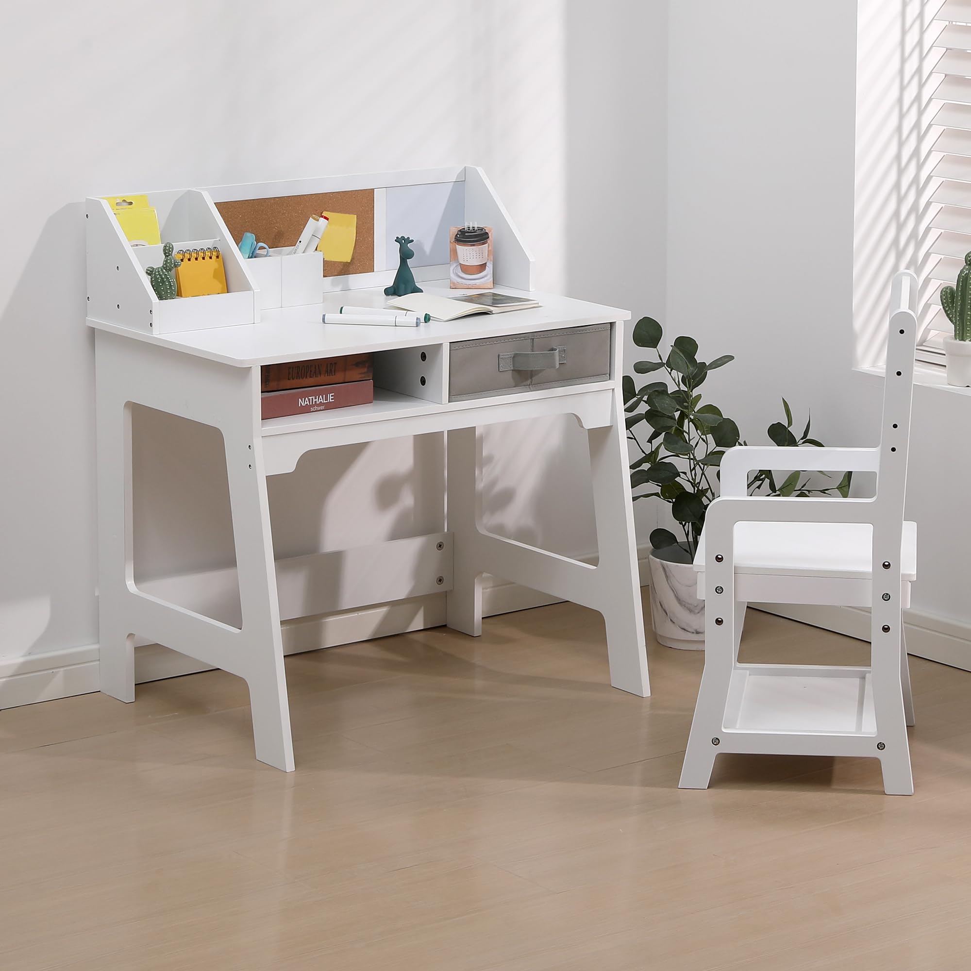 Garvee Kids Desk and Chair Set, Study Desk for Boys and Girl